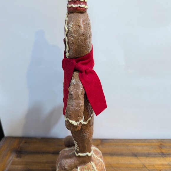 Gingerbread Man with Hat Christmas Holiday Decoration 16" Tall - Picture 6 of 6